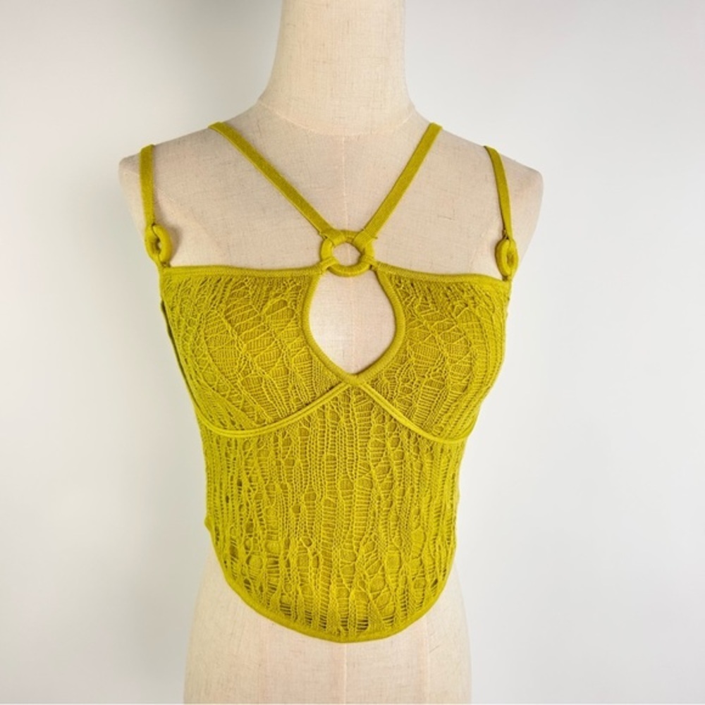 Danielle Guizio NY Sz S Multi Strap Open Knit Tank Top - Picture 2 of 7